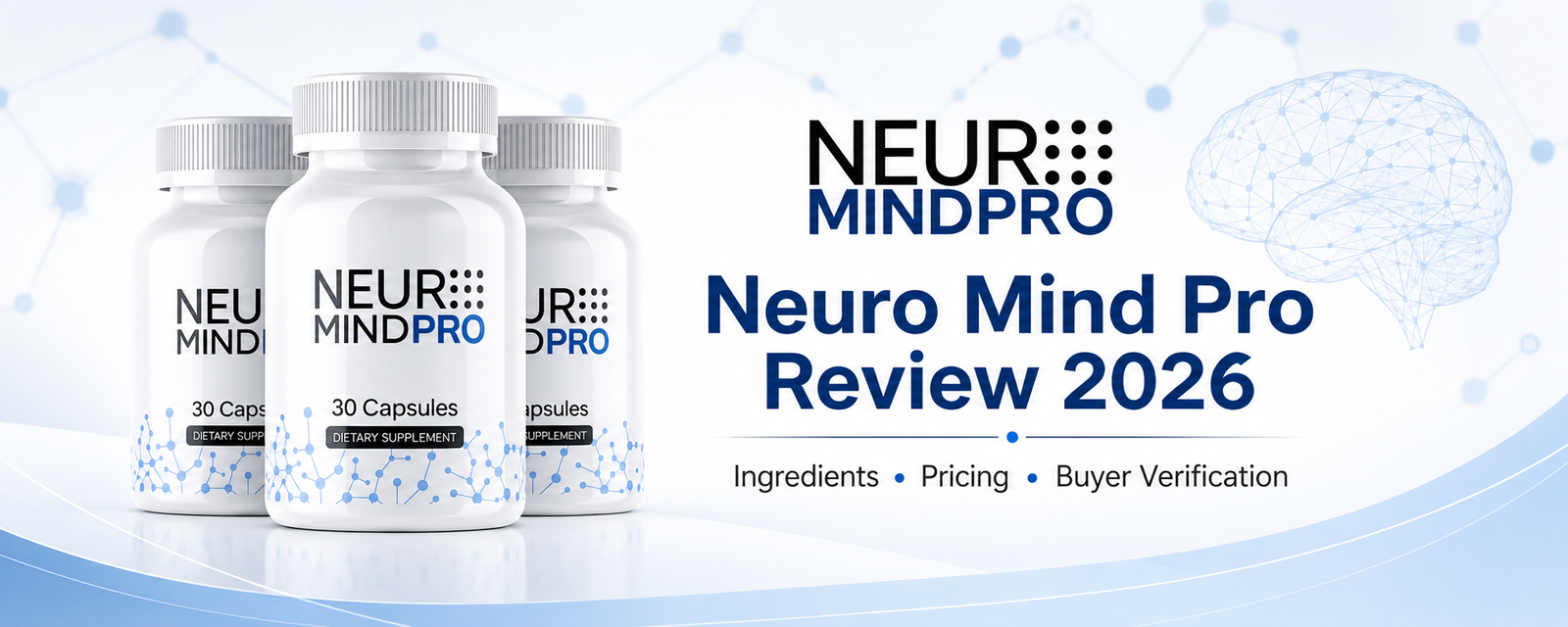 NeuroMind Pro cognitive support supplement bottles