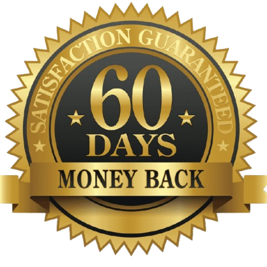 VisiFlora 60-day money-back guarantee badge