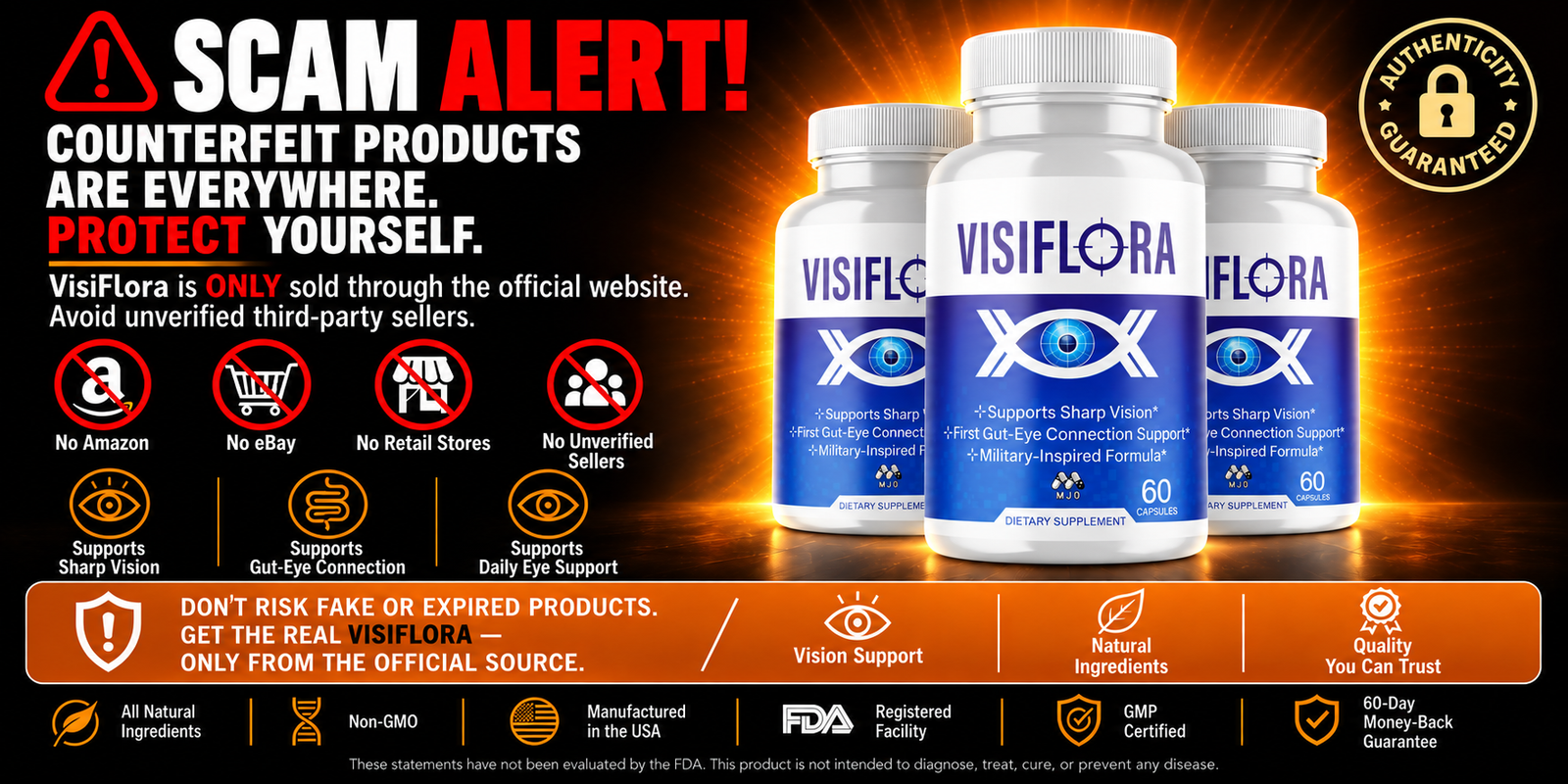 VisiFlora supplement bottles