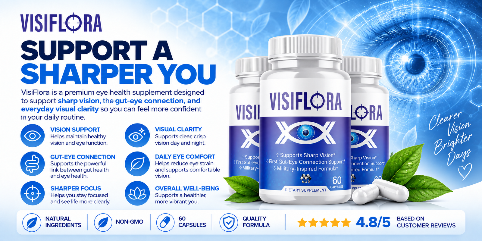 VisiFlora supplement bottles